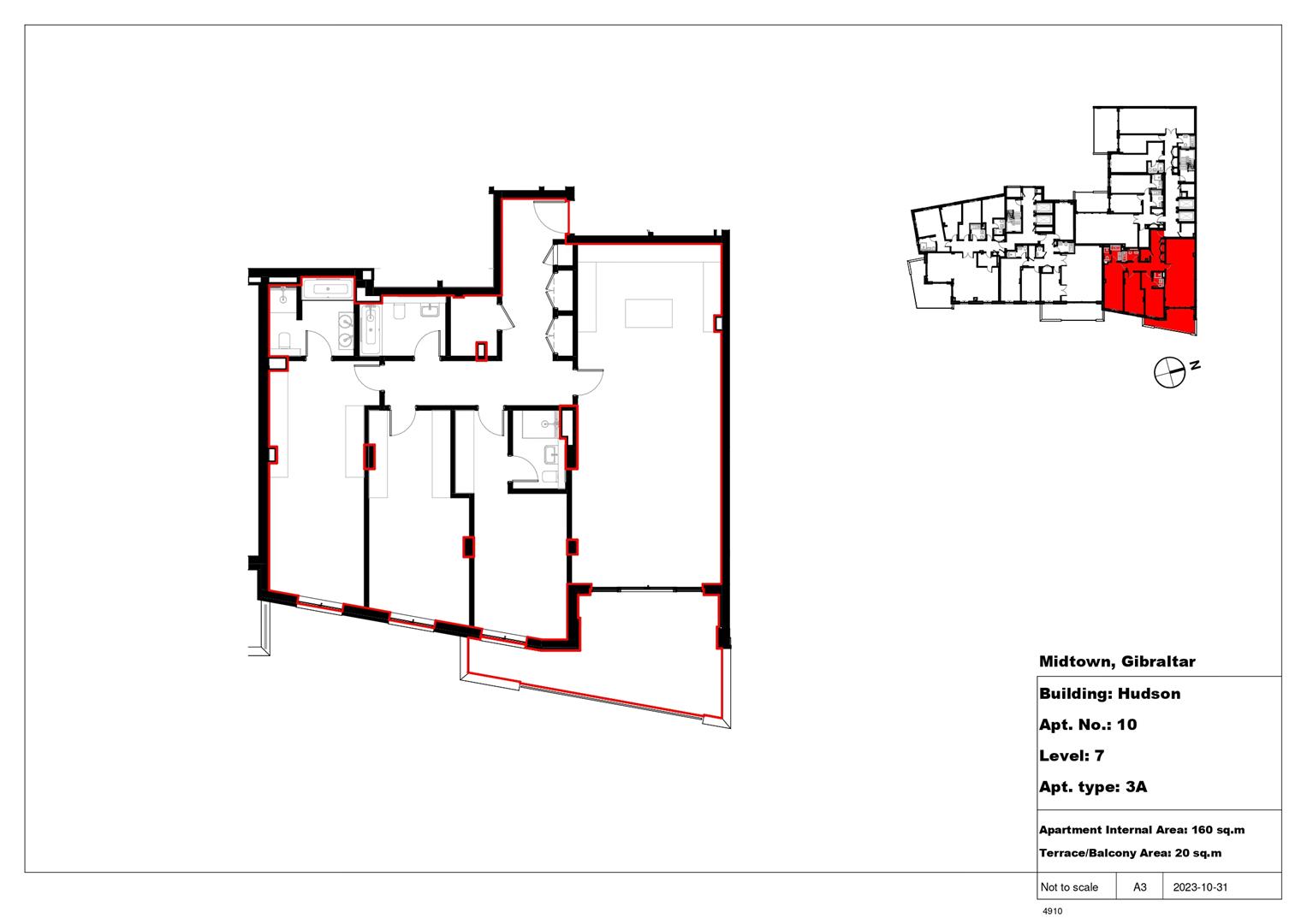 Image of Apartment - 3 Bedrooms - 3 Bathrooms for Sale in Midtown-Gibraltar, Image 12